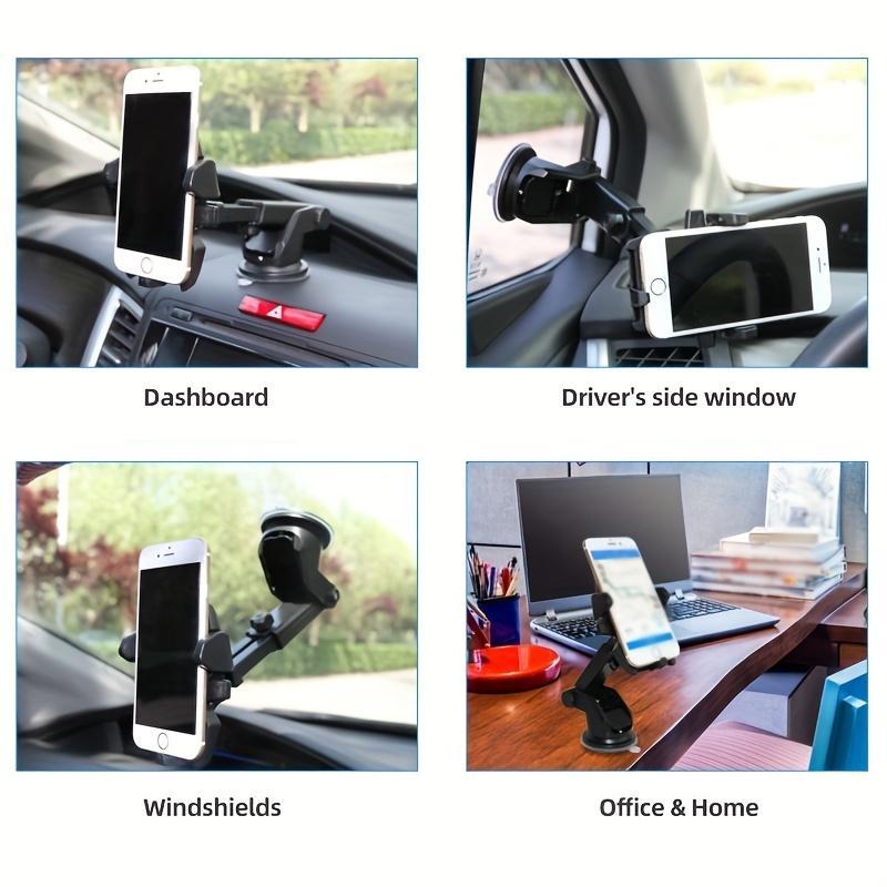 Foldable Car Phone Holder, Adjustable Flexible Phone Mount, Vehicle Phone Navigation Bracket, Car Interior Phone Stand, Car Accessories