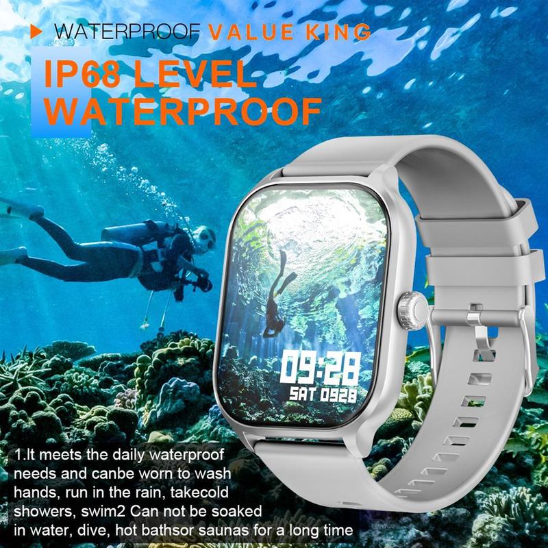 Smart Watch With Call Function, Wireless Calling, Fitness Tracker For Outdoor Activities, Message Notifications, Remote Camera Control, Music Management smart band Devices Wearable Smartphone