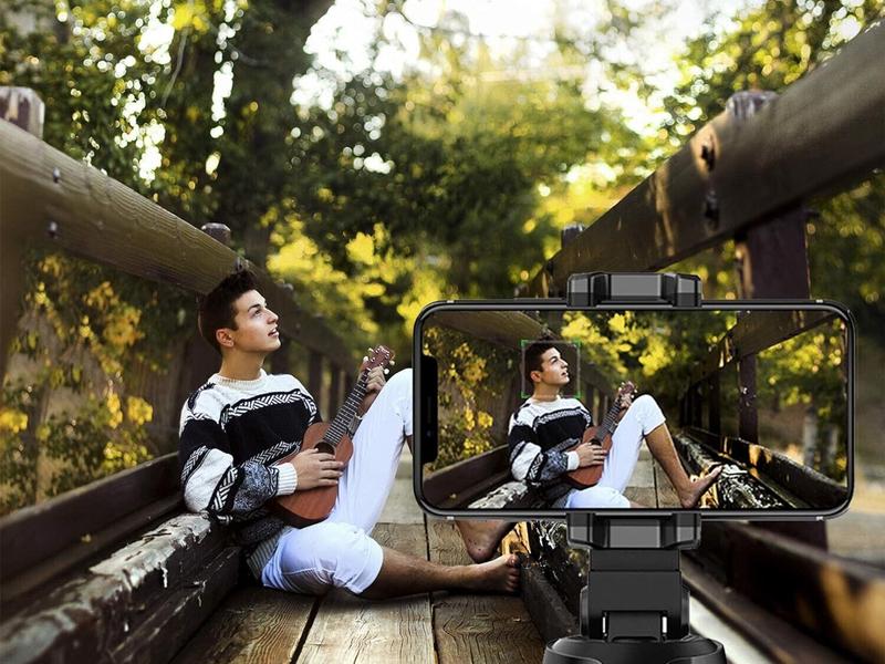 Portable All-in-one Smart Selfie Stick, 360° Rotates Auto Face & Object Tracking Vlog Shooting Smartphone Mount Holder Accessories Android