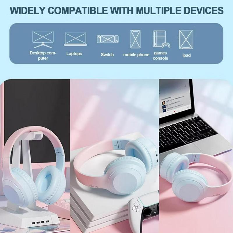 Wireless Headphones, Noise Cancelling Headphones with Built-in Microphone, Stereo Sound Wireless BT Headset for Mobile Phone, PC& Laptop Christmas Gifts, Earphones