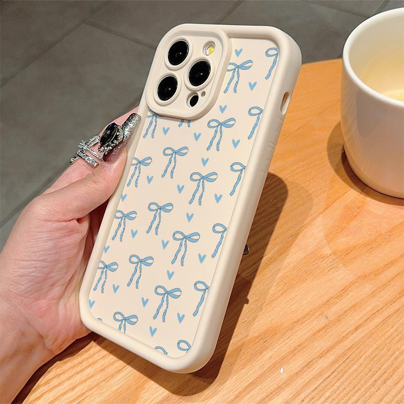 Bow Pattern Phone Case, Anti-drop Cellphone Protective Case, Total Protective Shockproof Mobile Phone Cover Compatible with iPhone