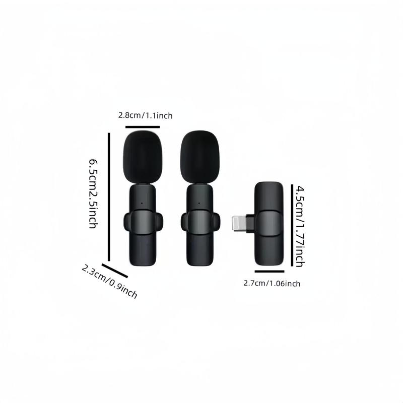 Wireless Collar Microphone, Portable Audio Noise Reduction Mic for iPhone, Tablet, Collar Mini Microphones, Wireless Mic for Video Recording, Teaching Speech Mic, Streaming Equipment