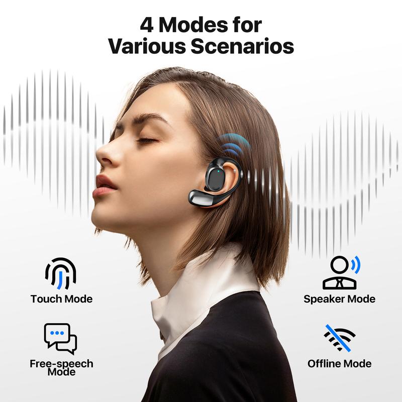 AI Language Translator Earbuds: 3-in-1 Translator Earphones Real Time 144 Languages & Accents, HD Sound Quality Long Battery Life, Ideal for Travel & Business