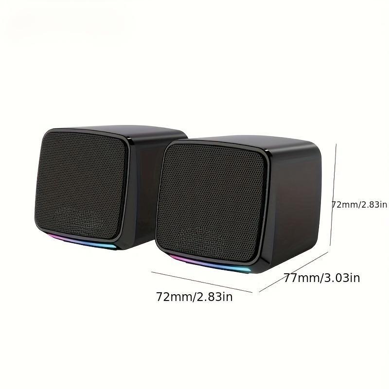 USB Powered Wired Speaker, 3.5mm AUX Input Portable Speaker, Suitable For Computer, Laptop & Desktop Computer for Gaming Monitor