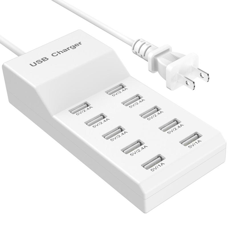 Universal 10-Port USB Wall Charger, Portable Charger, USB Charging Station, Multifunctional 10 USB Ports Charger For Phone Office Travel, Phone Accessories