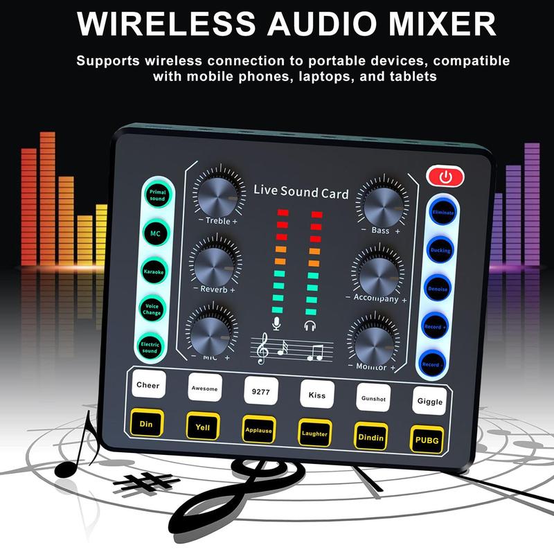 Podcast Equipment Bundle, 1 Set Sound Cards with Audio Interface & Microphone & Other Accessories, Professional Podcast Microphone for Recording, Live Streaming