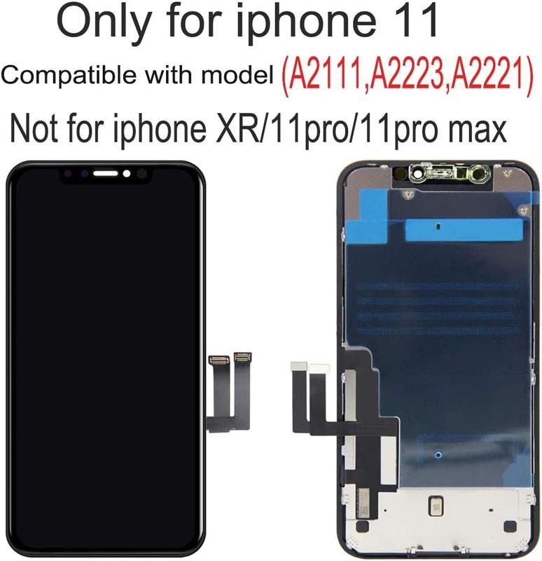 for iPhone 11 Screen Replacement,LCD Display 3D Touch Digitizer Assembly,Compatible with iPhone 11 Screen Replacement 6.1 inch (Model A2111, A2223, A2221) with Repair Tools and Screen Protector