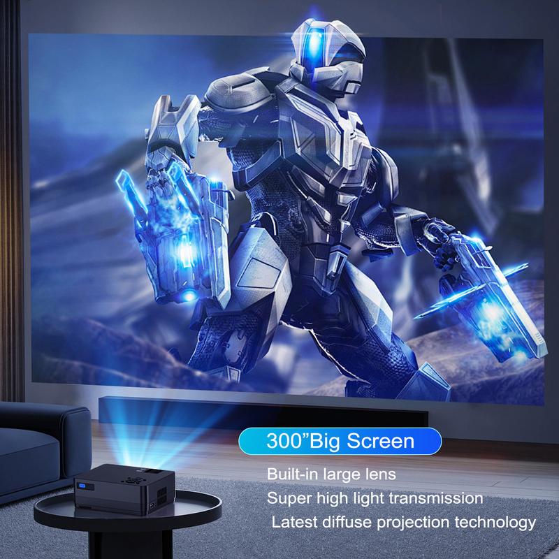 5G WiFi Bluetooth Native 1080P Projector[Projector Screen and Bag Included], 15000LM Full HD Movie Projector, 300