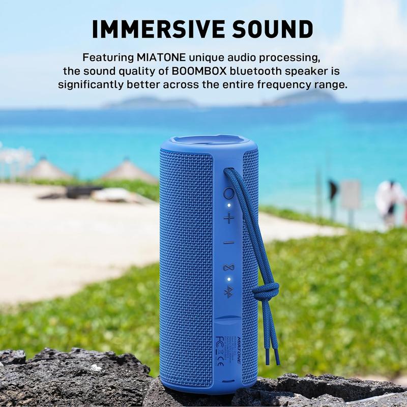 Outdoor Portable Bluetooth Speakers Wireless Speaker Waterproof - Blue