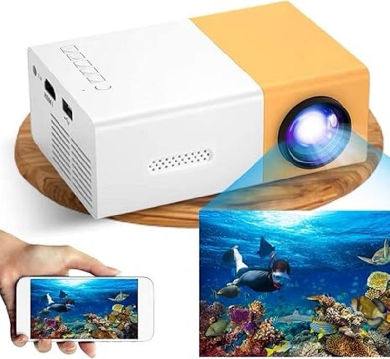 LED Mini Projector Portable Mini Projector 1080P Home Gathering Conference Cinema Projector (Latest Upgraded Version) mom gift set mini projector Audio Card Digital Sd Audio Card