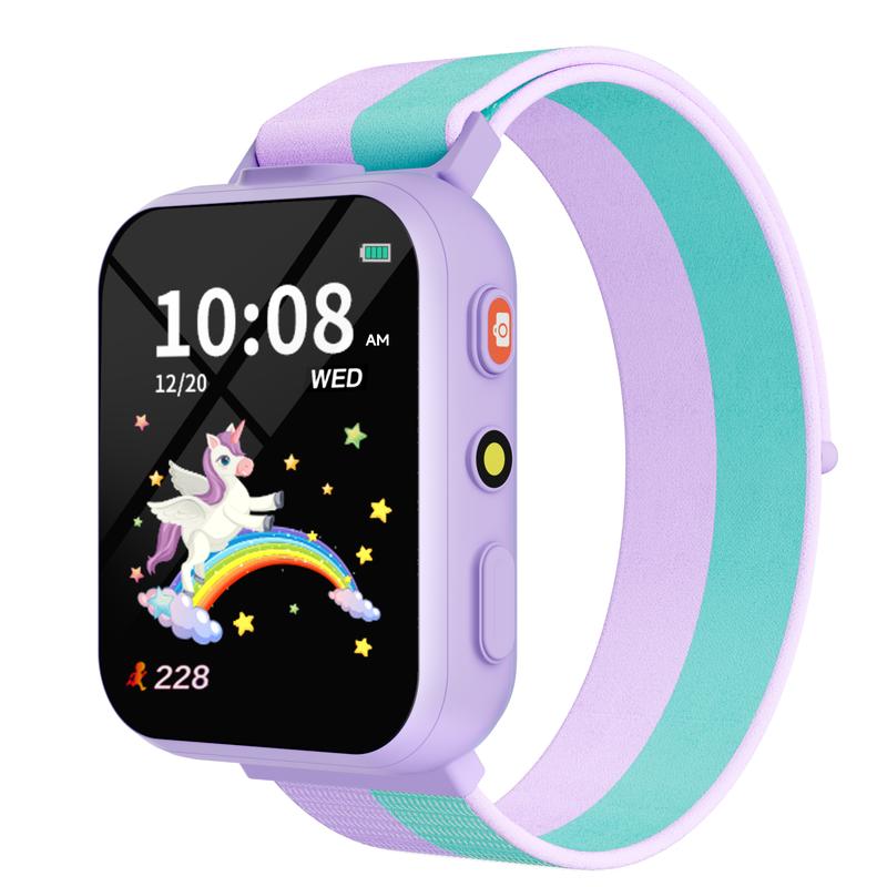 BIGGERFIVE Kids Smart Watch with Dual Cameras, 30 Puzzle Games, Video & Music Player, Audiobooks, Flashlight, Pedometer, Calculator, Educational Toys Birthday Gifts for Boys Girls Ages 4-10