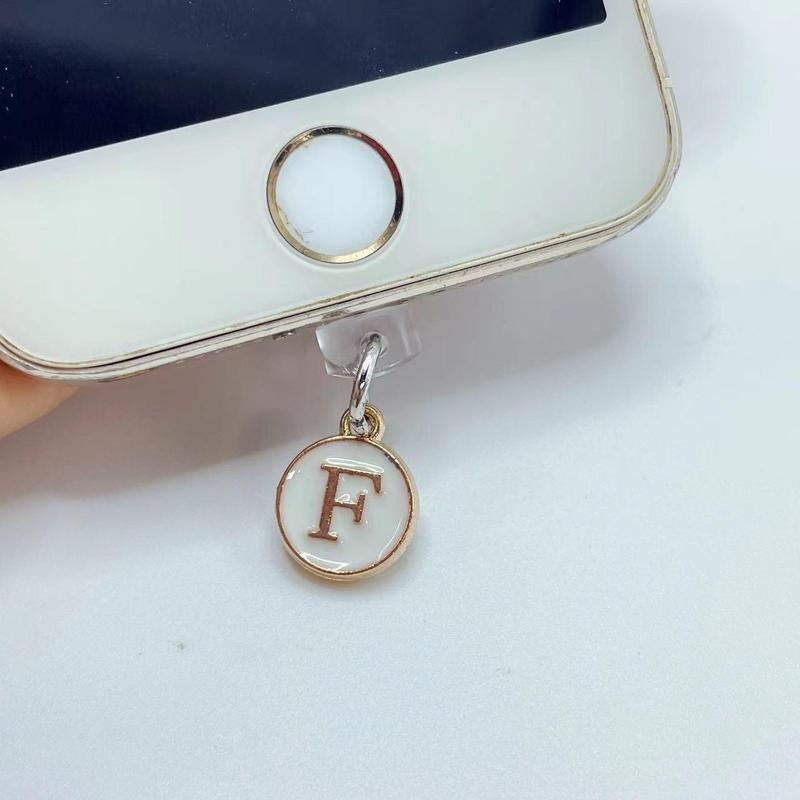 Letter Design Phone Charm for Phone Charging Port, 2 Counts Phone Charging Port Anti Dust Plug, Dustproof Phone Charging Port Cover, Mobile Phone Accessories for Women & Girls