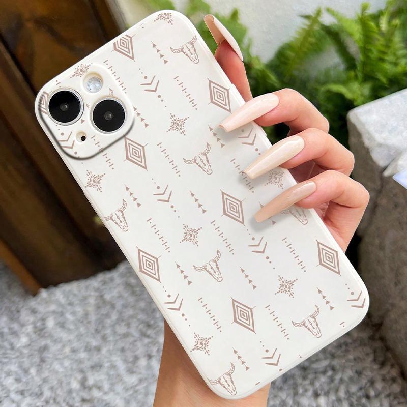 Cute Cow Head Pattern Phone Case, Anti-drop Cellphone Protective Cases, All-inclusive Shockproof Mobile Phone Cover for iPhone 11 12 13 14 15 Pro Max, Phone Accessories