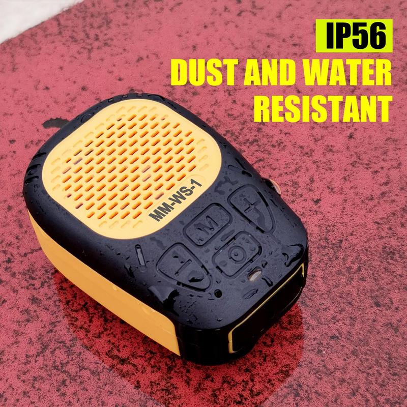 Portable Wireless Speaker (1 Count), Clip-on Wireless Speaker with Magnetic, USB Rechargeable Waterproof Portable Speaker with Built-in Mic for Hands-free Music Calls