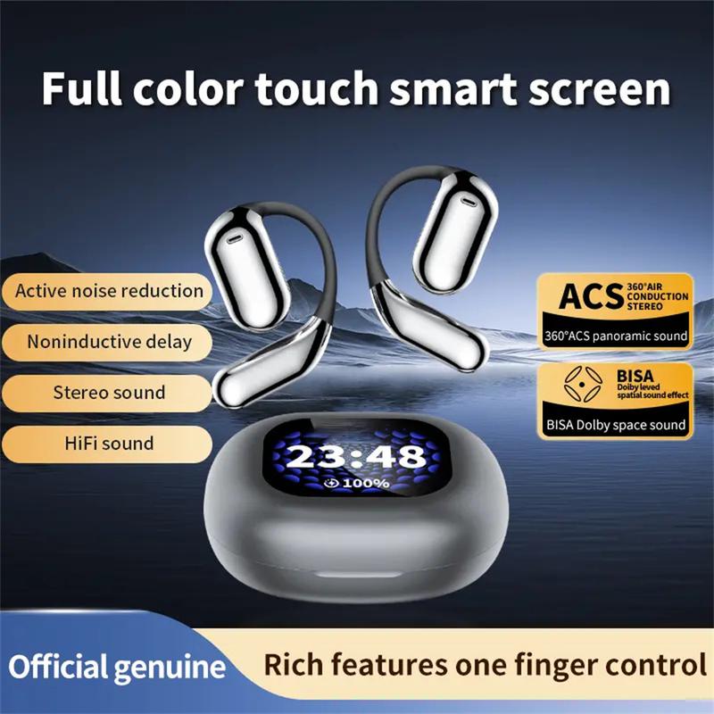 Newly upgraded smart LCD touch screen  sports , 2024 new wireless earphones with Chinese and English modes, etc touch screen Audio Headphones