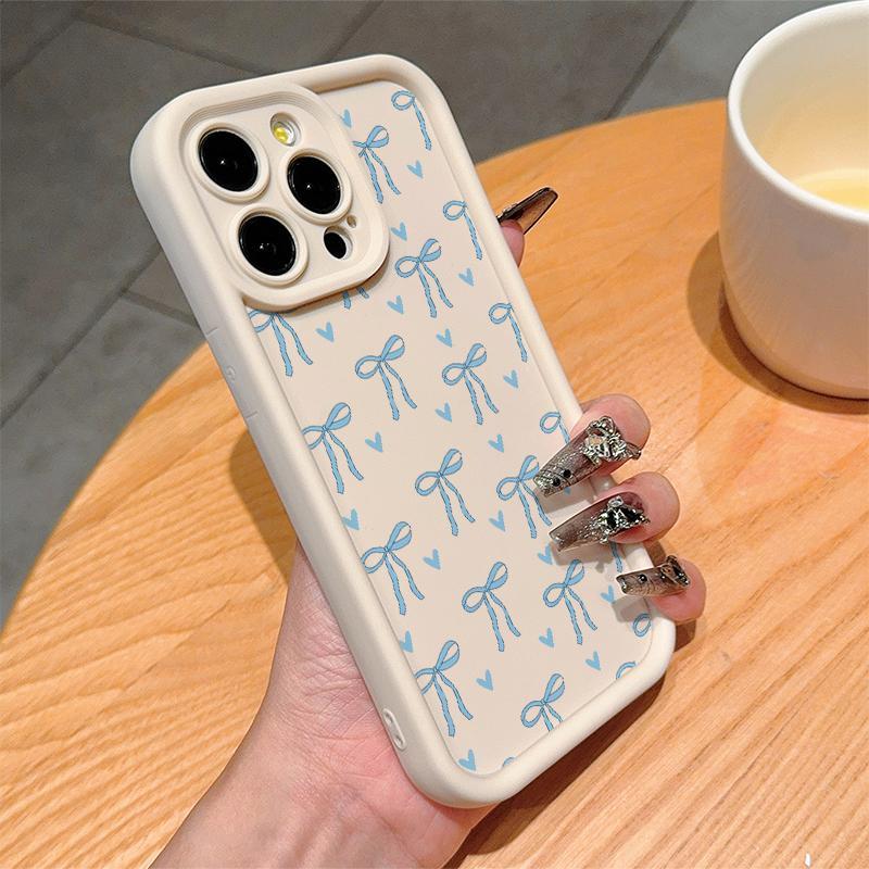 Bow Pattern Phone Case, Anti-drop Cellphone Protective Case, Total Protective Shockproof Mobile Phone Cover Compatible with iPhone