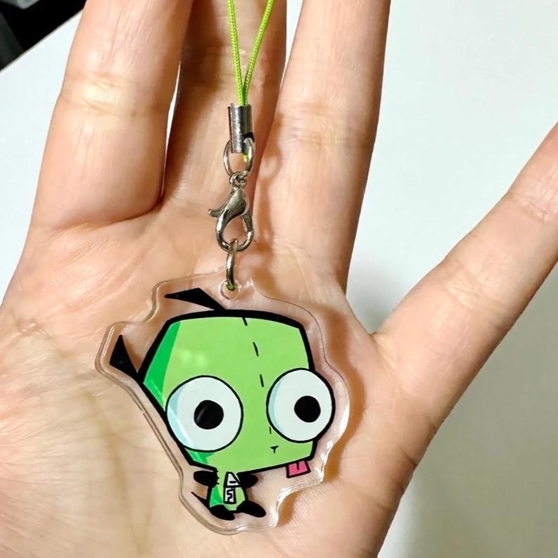 mini invader zim phone charms- zim, dib, gaz, GIR Acrylic Accessories