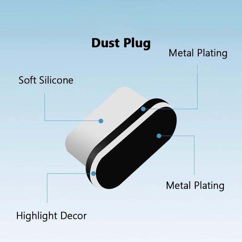 Type-C Anti Dust Plug, Mobile Phone Charge Port Plugs, Phone Dust Plug, Phone Accessories for iPhone 15 15 Plus 15 Pro 15 Pro Max