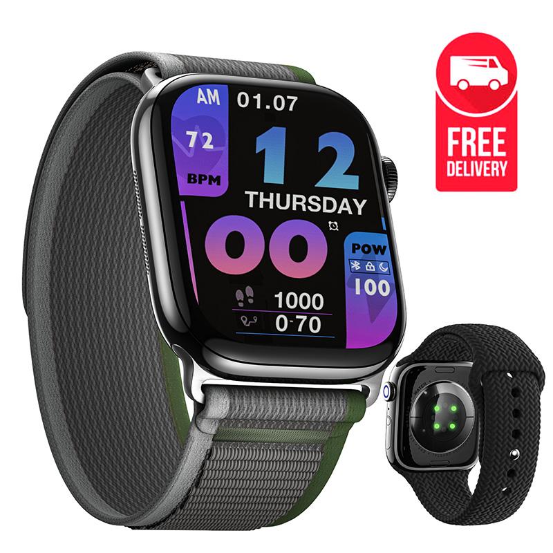 Smartwatch with Smartphone Ultra thin  W Bluetooth Calling, Heart Rate & SpO2 Monitoring, Sleep Tracking, Sports Modes Wearable Charging Wristwatch