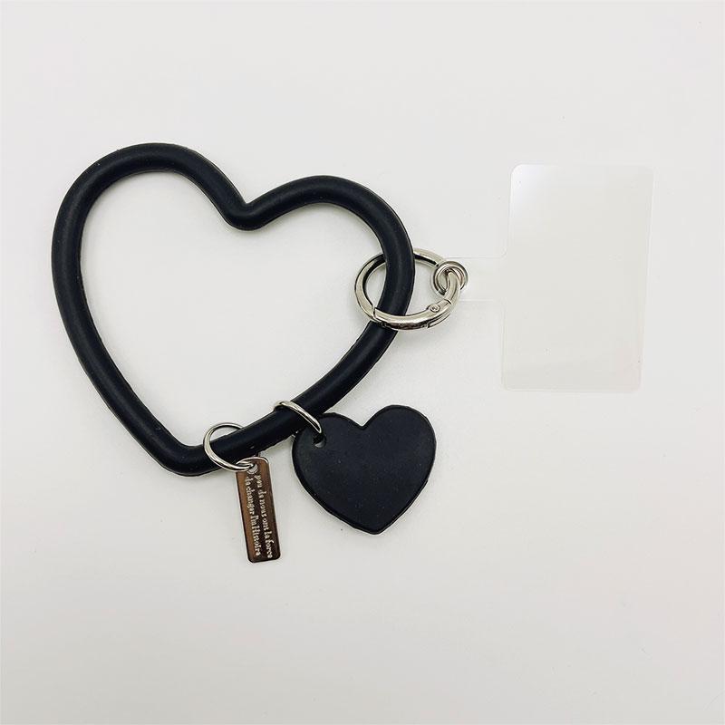 Phone Pendant, Anti-fall Heart Shaped Mobile Phone with Mobile Phone Decorative Ring for Women & Girls