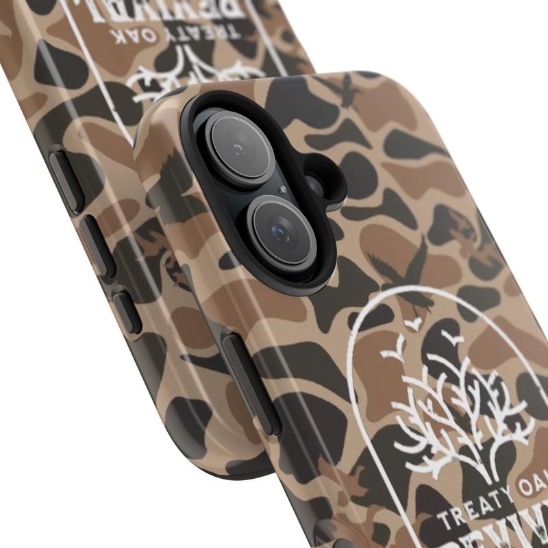 Old School Camo Treaty Oak Revival Waterfowl Tough Case, For all iPhone series 16 15 14 13 12 11 Pro Max & more, Durable Protective Shockproof