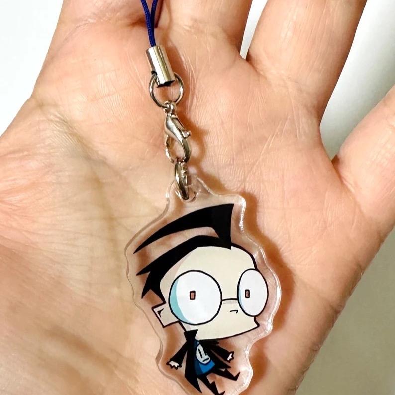 mini invader zim phone charms- zim, dib, gaz, GIR Acrylic Accessories