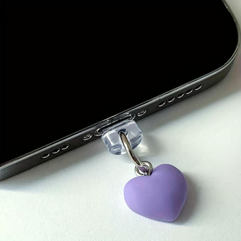 Heart Design Phone Dust Plug, Mobile Phone Dust Plug, Phone Dust Plug for iPhone & Type-C Interface Mobile Phone, Phone Accessories