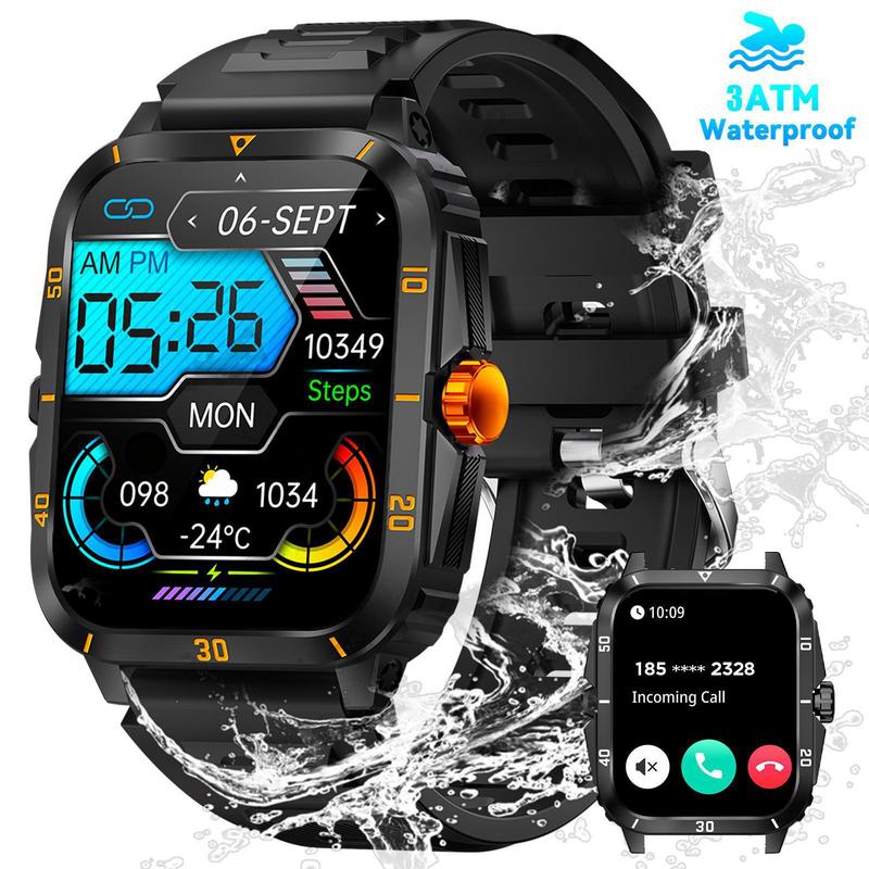 EIGIIS KT71 1.96 Inch Big Touch Screen Display Smart Watch, 3ATM Waterproof Sports Watch with Multiple Sports Modes, Fitness Smart Watches With Large Battery, for iPhone Android