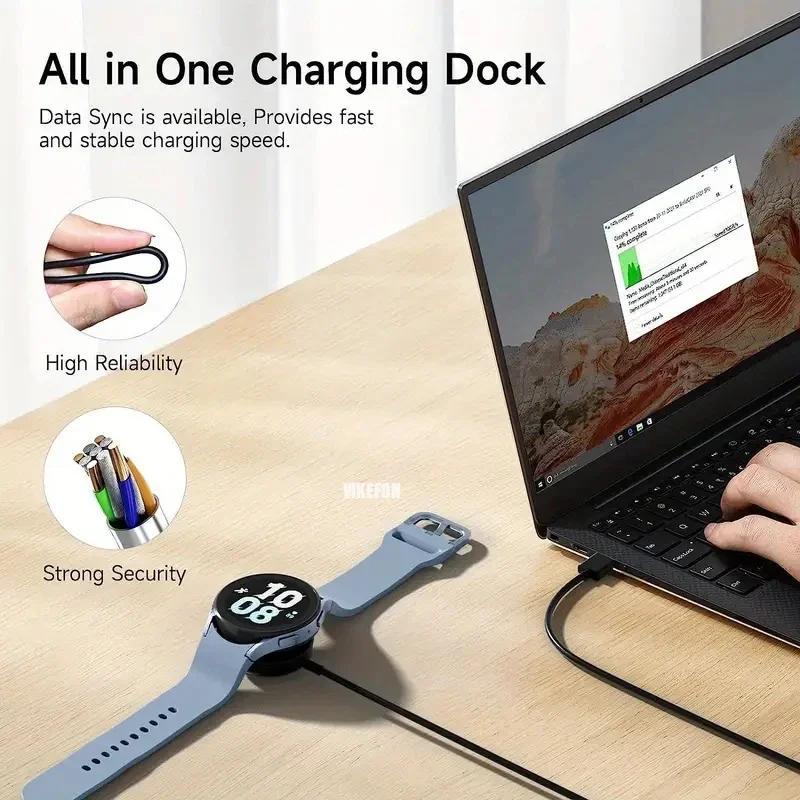 Magnetic Fast Charger, 1 Count USB C Type C PD Charging Cable for Samsung Galaxy Watch 5 6 Pro, Universal Charging Portable Watch Wireless Charger