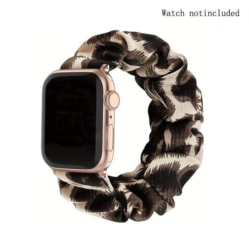 Scrunchie Shaped Watch Band (Only Band), Elastic Ruched Watch Band for Women, Fashion Replacement Watch Band for Apple Watch Series 8 7 6 5 4 3 2 1 SE