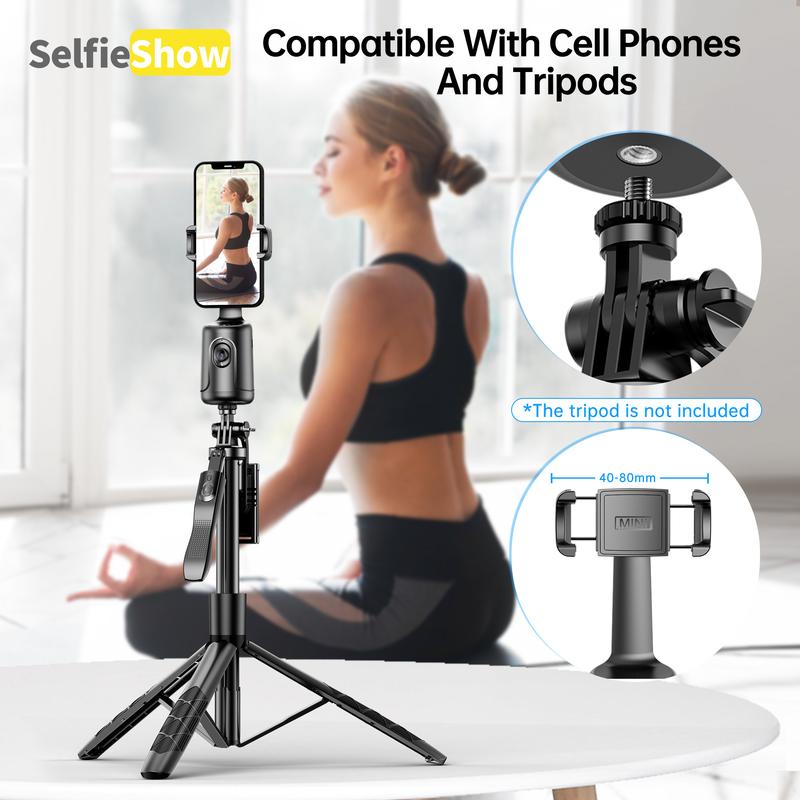 Intelligent AI face recognition 360 ° mobile phone PTZ live broadcast self-timer panoramic follow shot anti-shaking Accessories Cellphone autotracking tripod phone selfie Smartphone