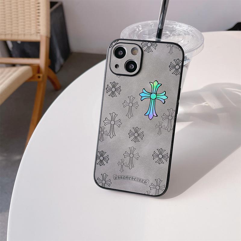 For iPhone 16 15 14 13 12 11 Pro Max gradient laser illuminated cross anti drop phone case,For iPhone 15 14Plus premium leather back panel phone case Accessories Cellphone Protective Cover Devices Shockproof