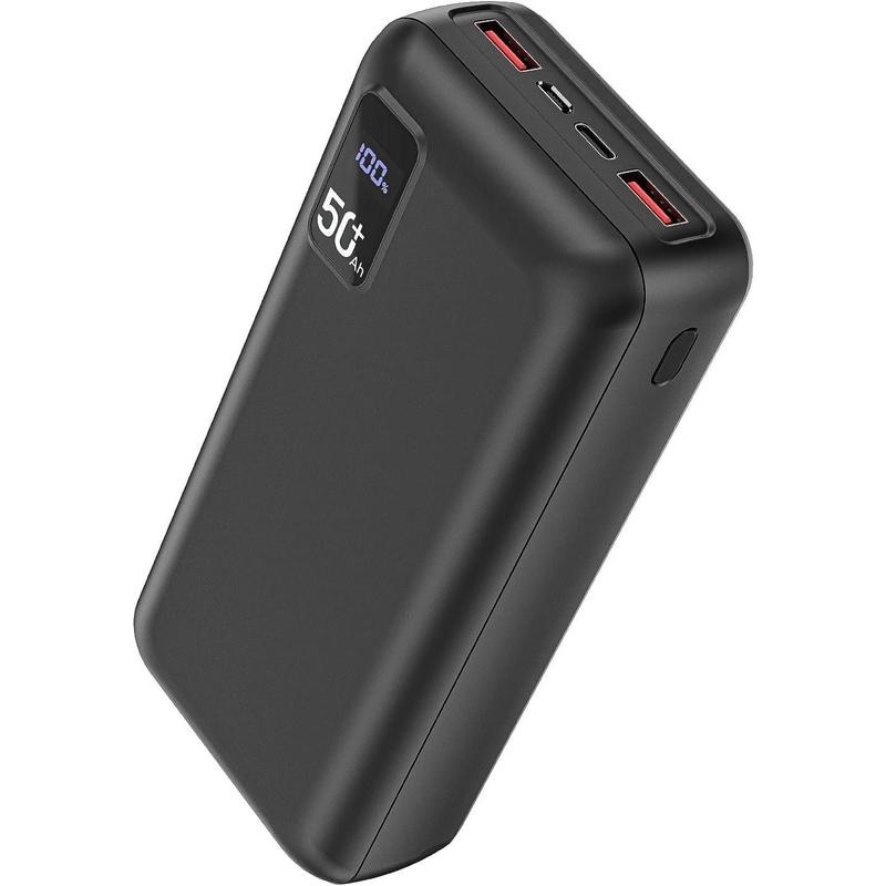 Power Bank 50000mAh 22.5W Fast Charging Portable Charger USB-C Quick Charge with 3 Outputs & 2 Inputs LED Display Huge Capacity External Battery Pack for Most Electronic Devices on The Market