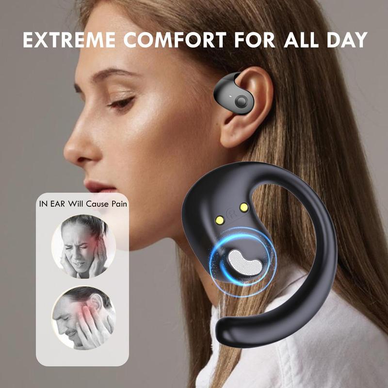 Fall Comfortable to Wear Wireless Earphone, Bluetooth-compatible Earbuds with Charging Case, Headphones, Stereo Sound Wireless Earphones for Playing Music, Gaming, Sports, Back to School Gifts