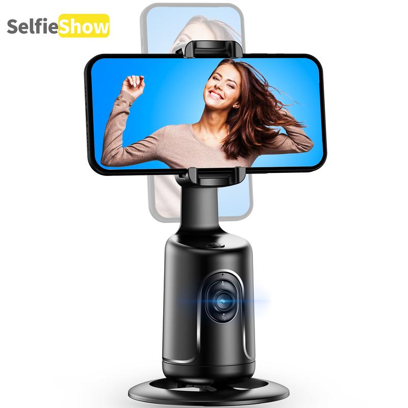 Intelligent AI face recognition 360 ° mobile phone PTZ live broadcast self-timer panoramic follow shot anti-shaking Accessories Cellphone autotracking tripod phone selfie Smartphone