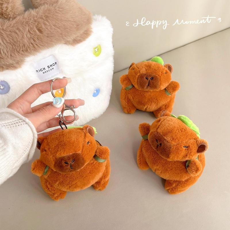 Cute Plush Capybara Tortoise Design Earphone Case, Earphone Protective Cover, Earphone Accessories Compatible with AirPods 3 Pro