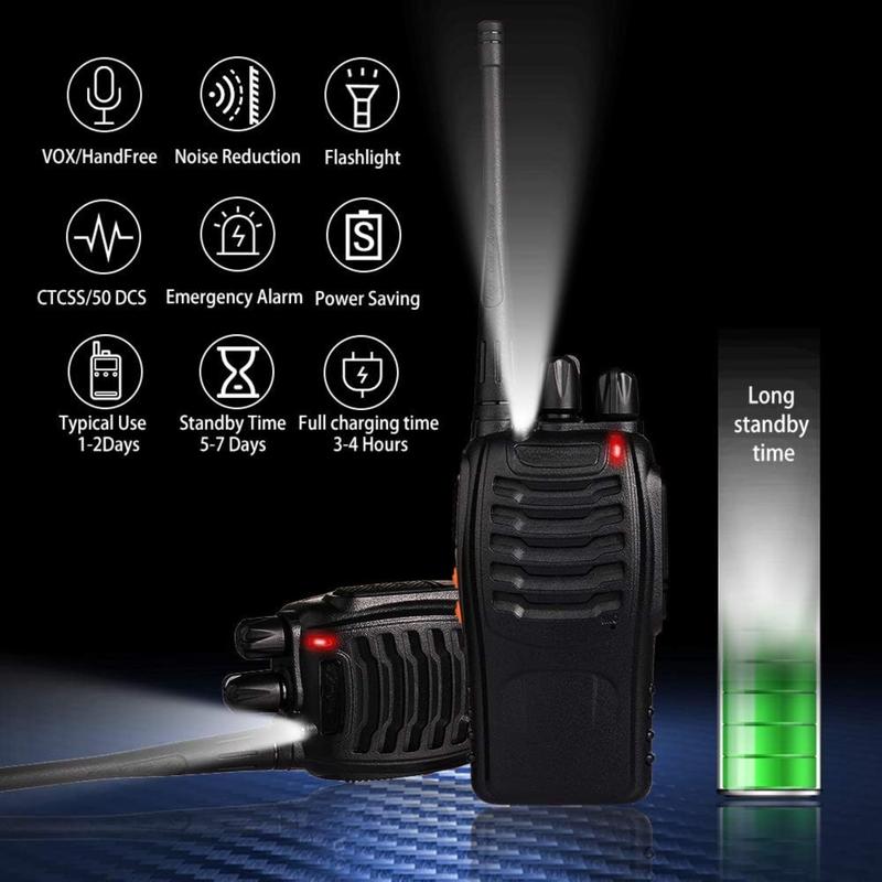 Walkie Talkies Rechargeable Long Range Two-Way Radios ,2-Way Radios UHF Handheld Transceiver Walky Talky with Charger(2 Pack)