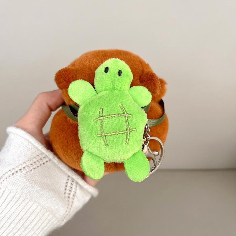 Cute Plush Capybara Tortoise Design Earphone Case, Earphone Protective Cover, Earphone Accessories Compatible with AirPods 3 Pro