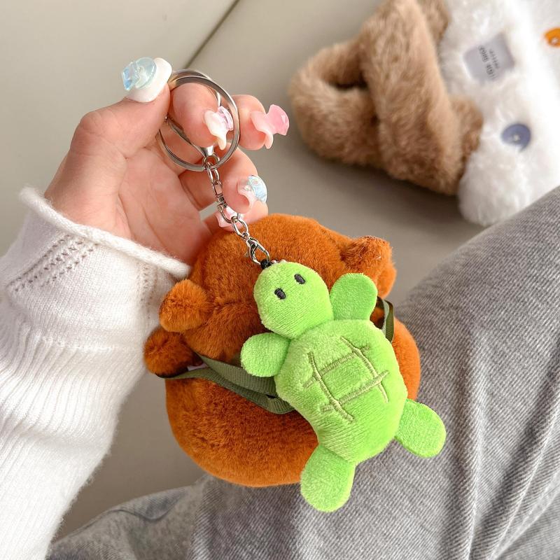 Cute Plush Capybara Tortoise Design Earphone Case, Earphone Protective Cover, Earphone Accessories Compatible with AirPods 3 Pro