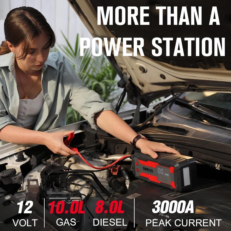 GOOLOO GTX280 3000A Jump Starter & Portable Power Station