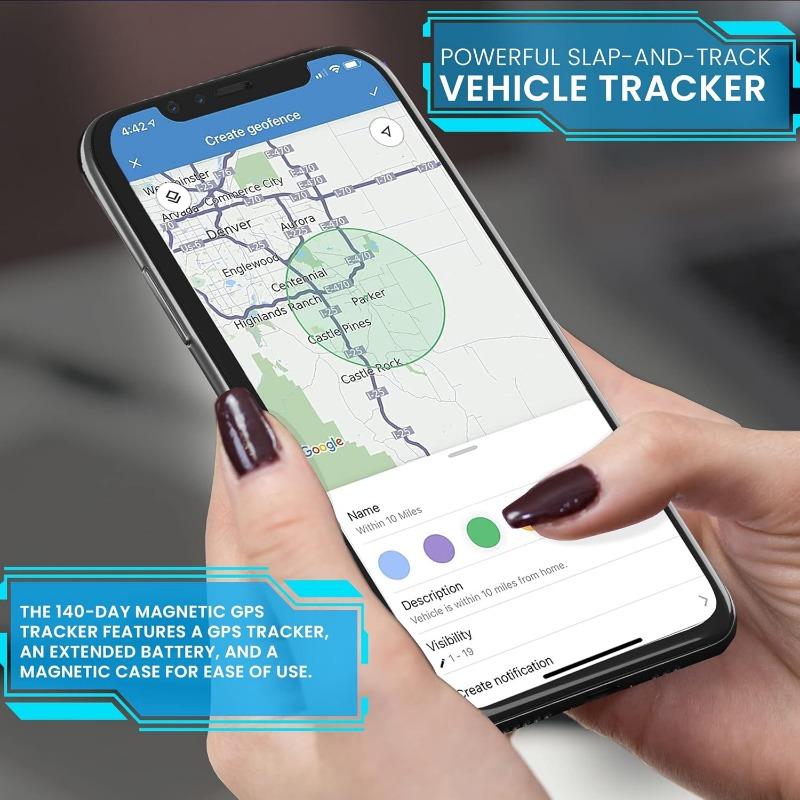 Security GPS Car Tracker - Hidden Tracker for Vehicles - Long Lasting Battery 140-Day LTE GPS Tracking Device for Vehicles with Magnetic Case & Extended Battery - Subscription Required