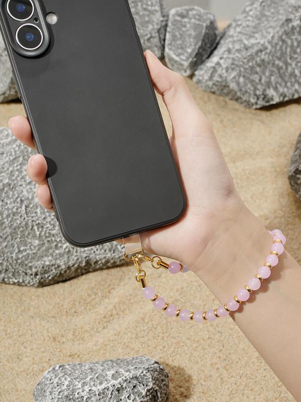 Natural Stone Beaded Phone Chain, Fashionable Phone Lanyard for Women & Men, Creative Anti-lost Phone Charm for Daily Use