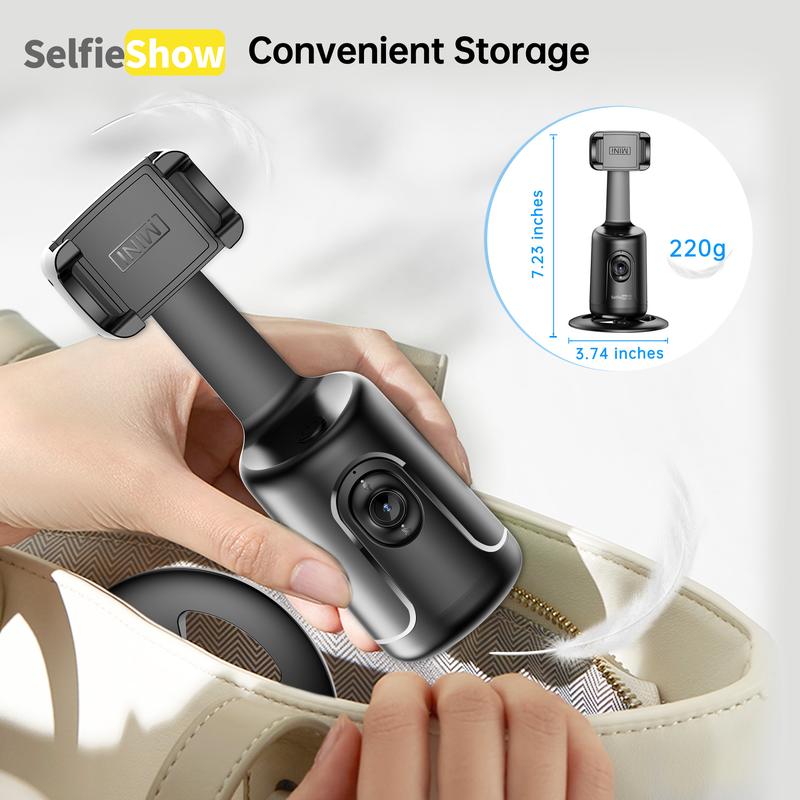 Intelligent AI face recognition 360 ° mobile phone PTZ live broadcast self-timer panoramic follow shot anti-shaking Accessories Cellphone autotracking tripod phone selfie Smartphone