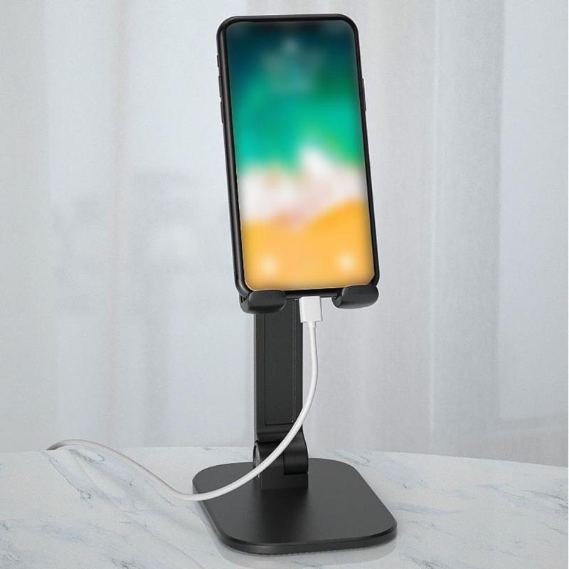 Adjustable Height & Angle Cell Phone Stand, Portable Foldable Phone Holder for Desk, Universal Phone Accessories for Home & Office