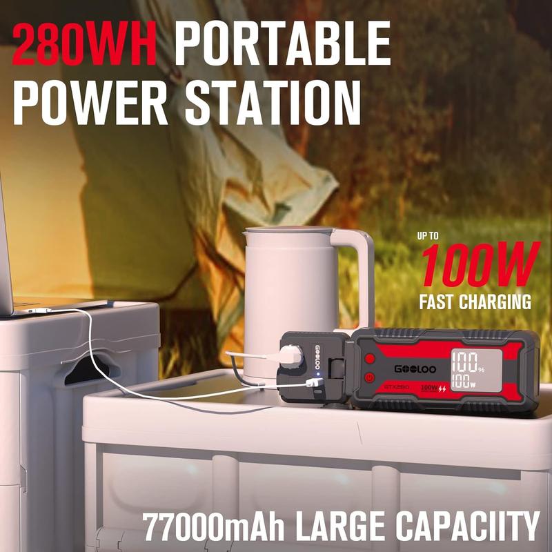 GOOLOO GTX280 3000A Jump Starter & Portable Power Station