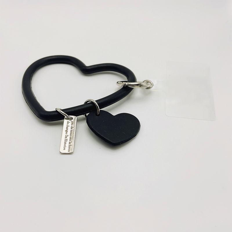 Phone Pendant, Anti-fall Heart Shaped Mobile Phone with Mobile Phone Decorative Ring for Women & Girls