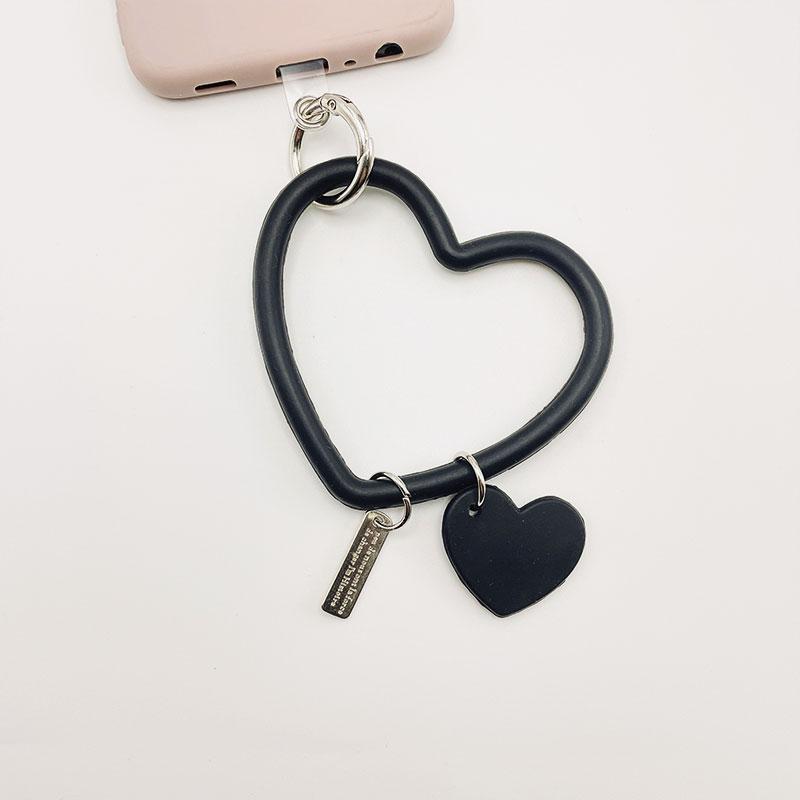 Phone Pendant, Anti-fall Heart Shaped Mobile Phone with Mobile Phone Decorative Ring for Women & Girls