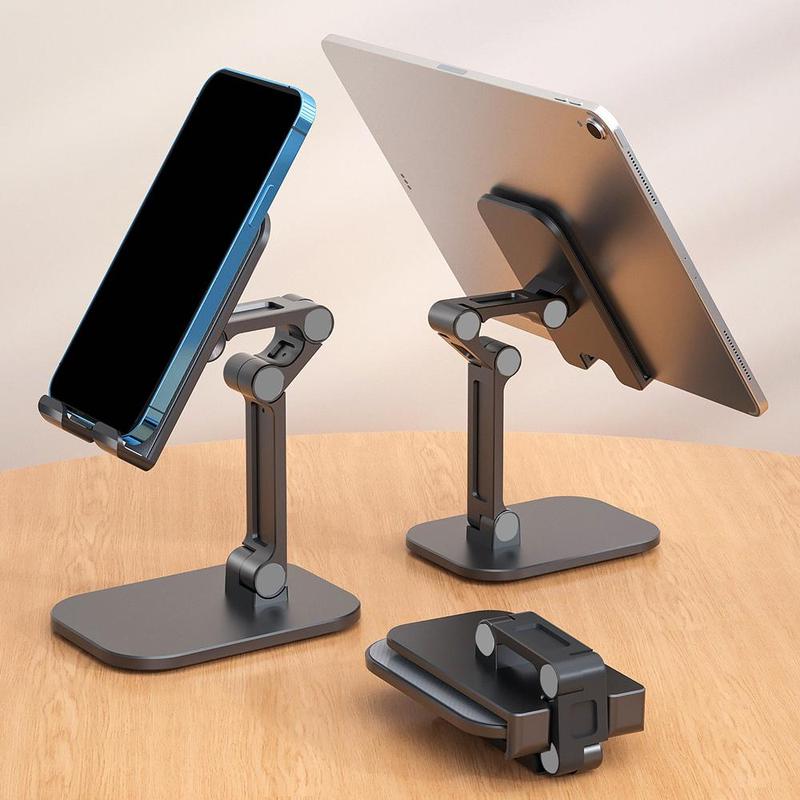 Adjustable Height & Angle Cell Phone Stand, Portable Foldable Phone Holder for Desk, Universal Phone Accessories for Home & Office