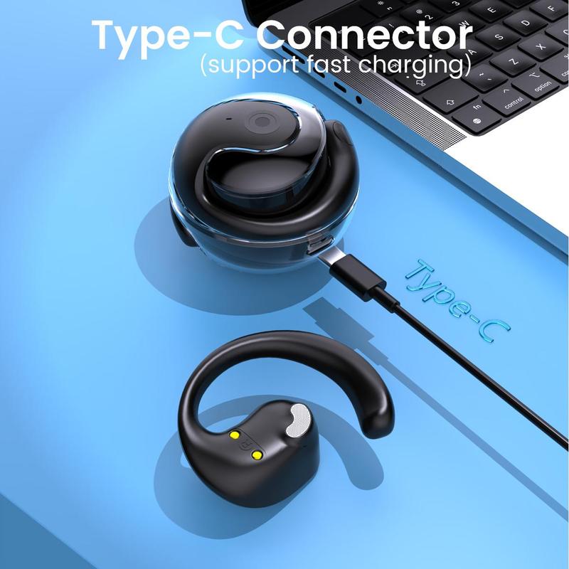 Fall Comfortable to Wear Wireless Earphone, Bluetooth-compatible Earbuds with Charging Case, Headphones, Stereo Sound Wireless Earphones for Playing Music, Gaming, Sports, Back to School Gifts