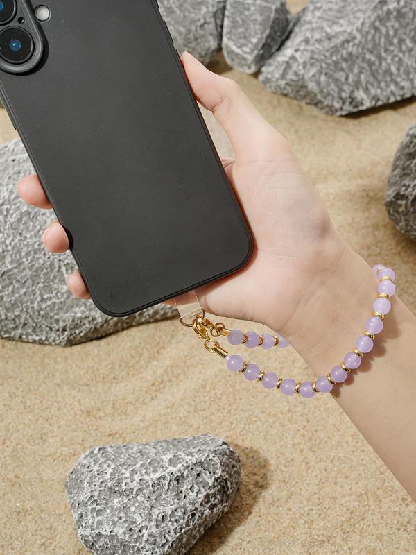 Natural Stone Beaded Phone Chain, Fashionable Phone Lanyard for Women & Men, Creative Anti-lost Phone Charm for Daily Use